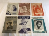 Lot of 6 Vintage Sheet Music From the 1950's