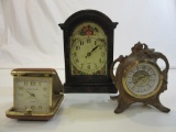 Lot of 3 Small Non-Working Clocks