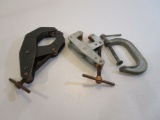 Lot of 3 Vintage C-Clamps