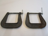 Lot of 2 Craftsman Pearitic C-Clamps
