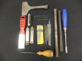 Lot of Various Punches, Chisels, and Allen Keys