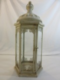 Glass & Metal Shabby Chic Candle Holder