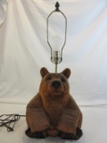 Wood Carved Bear Light