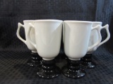 Set of 6 Black & White Hall Coffee Cups