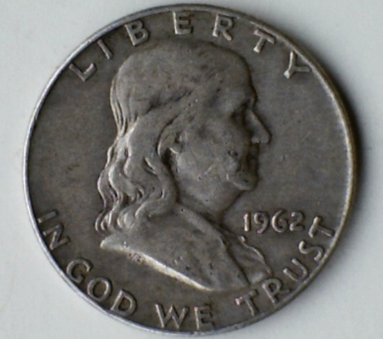 1962-D Franklin Silver Half Dollar Coin