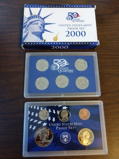 2000-S US Quarters and Mint Proof Set