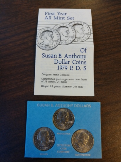 Susan B. Anthony Dollar 1st Year All Mint Set