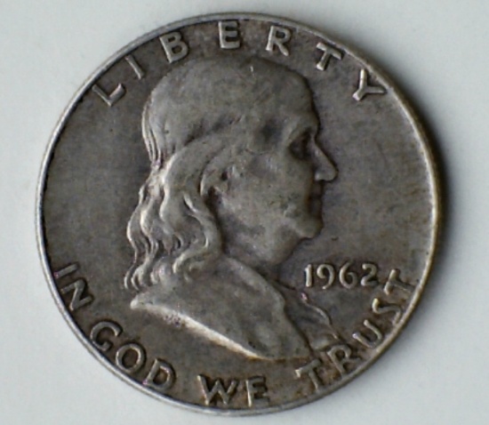 1962-D Franklin Silver Half Dollar Coin