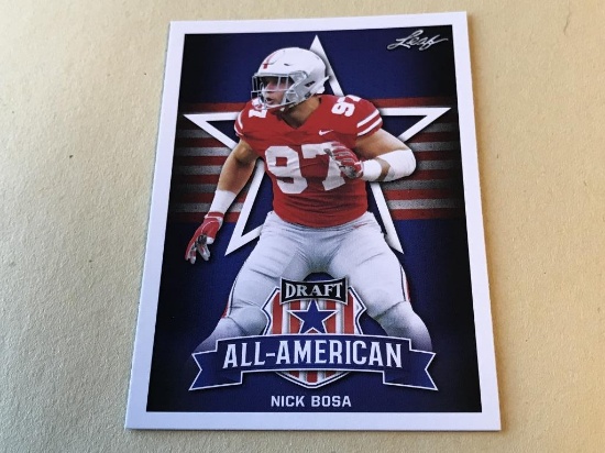 NICK BOSA 49ers 2019 Leaf Draft RC All American