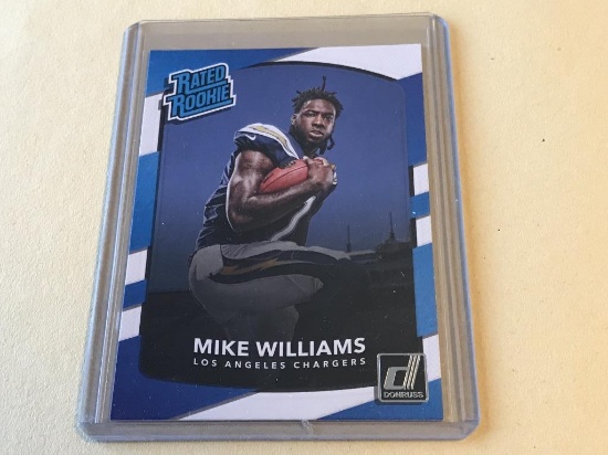 MIKE WILLIAMS Chargers 2017 Donruss ROOKIE Card