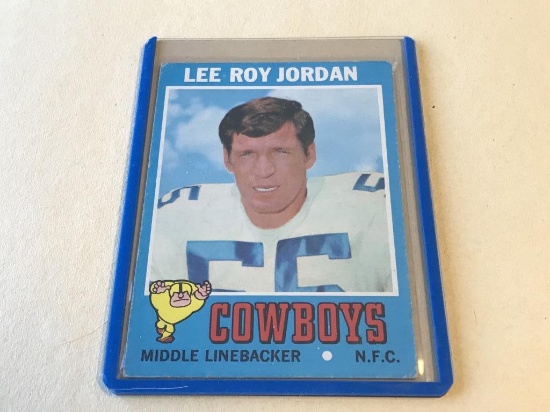 LEE ROY JORDAN Cowboys 1971 Topps Football Card