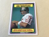 JOE MONTANA Record Breaker 1983 Topps Football