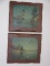 Lot of 2 Vintage Duck Pictures on Wood