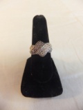 .925 Silver Ring Two Tone Stones