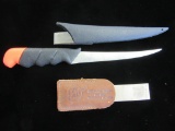 Fillet Knife in Sheath with Sharpening Stone