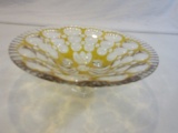 Vintage Yellow Glass Candy Dish