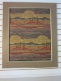 Vintage Framed Desert Themed Tapestry