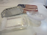 Lot of Serving Trays and Paper Liners
