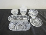 Lot of 6 Miscellaneous Crystal Dishes