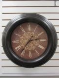 Brown Faced Clock with Jewel Accents