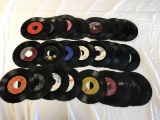 Lot of 50 Vintage 45 RPM Records Loose