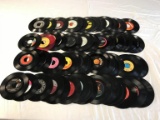 Lot of 90 Vintage 45 RPM Records Loose