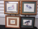 Lot of 4 Framed Bird/ Fowl Pictures