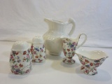 Ceramic Pitcher & Matching Creamer & Shaker Set