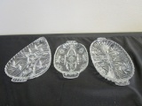 Lot of 3 Crystal Trays