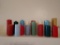 Large lot of tall and colorful candles