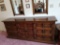 Traditional wood 6-drawer dresser with 2 mirrors