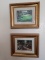 Set of framed art prints approx 8x10
