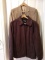 2 brown men's casual jackets