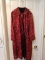 Vintage red print ladies lightweight over coat