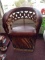 Mexican Equipale twig back leather chair