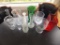 Lot of 11 Clear/Colored Glass Vases