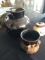 Rustic pots and a ceramic pitcher