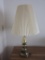 Brass table lamp with shade