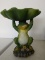 Frog holding lily pad statute approx 8
