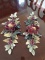 Set of two decorative floral wall hangings