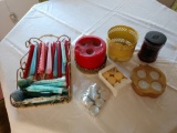 Lot of candle sticks, votives, and more