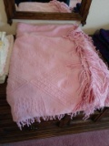 Vintage pink queen size bedspread