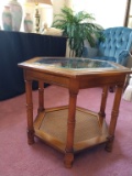 Glass-top end table