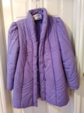 Ladies purple cold weather coat by At Ease Sz L