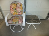Outdoor Metal Chair and Table
