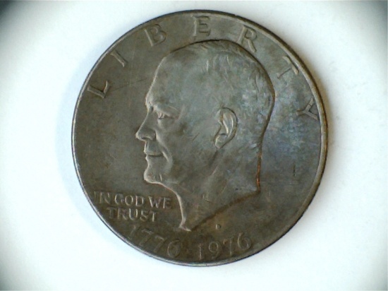 Bicentennial D Eisenhower Dollar 40% Silver