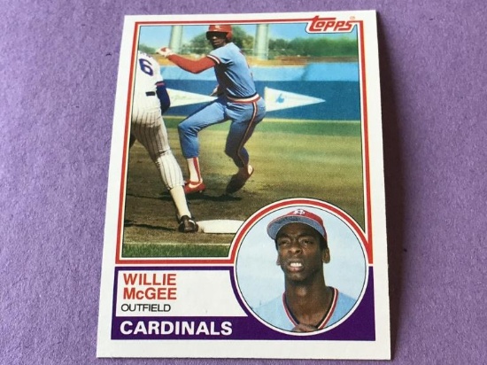 WILLIE MCGEE Cardinals 1983 Topps Baseball ROOKIE