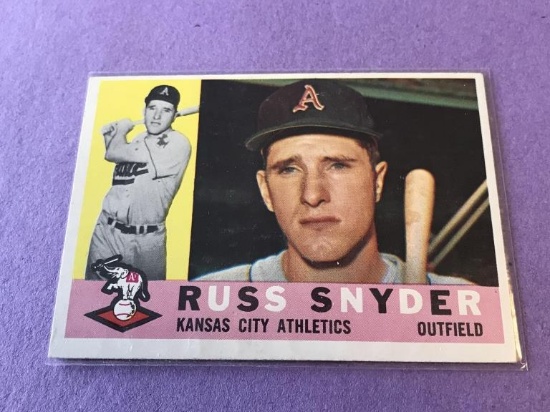 RUSS SNYDER A's 1960 Topps Baseball Card #81