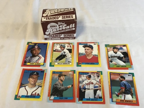 1990 Topps Traded Baseball Complete Set 132 cards