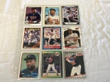 KIRBY PUCKETT Twins Lot of 9 Baseball Cards